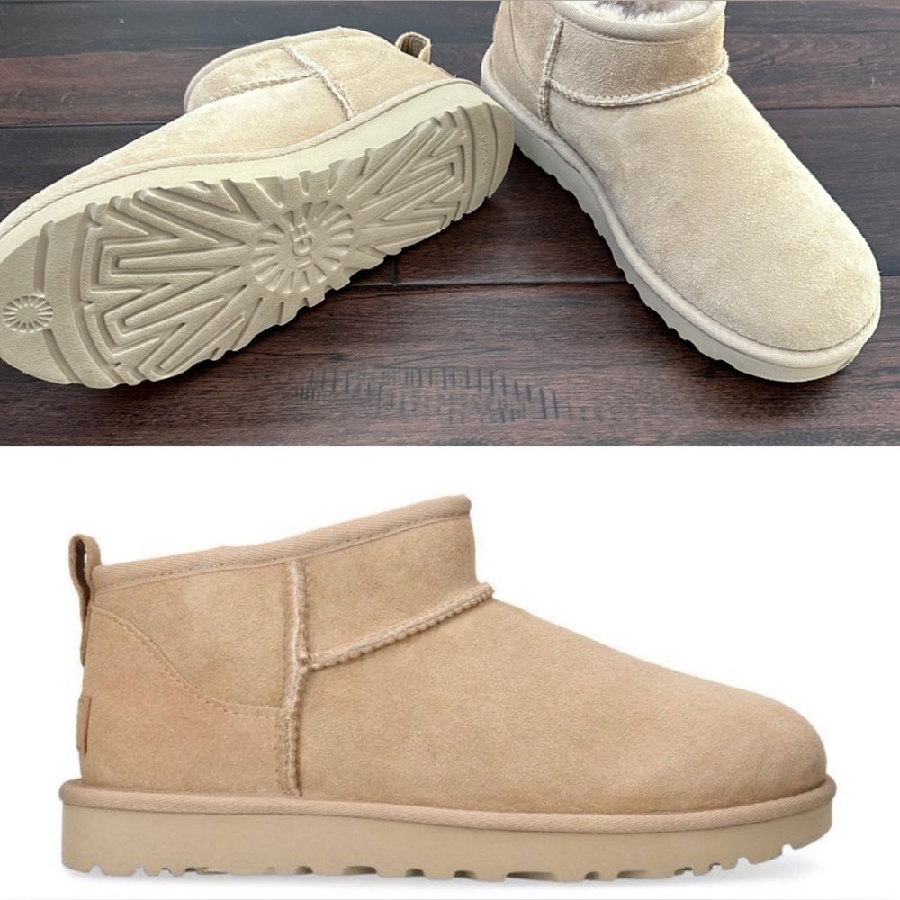 New Ugg Ultra Mini in Driftwood size 6